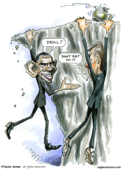 OBAMA AND BOEHNER - CLIFFHANGERS -  by Taylor Jones