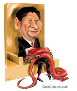 XI JINPING WITH DRAGON by Riber Hansson