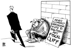 TOO LOW FOR A FISCAL CLIFF, B/W by Randy Bish