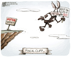 Fiscal Cliff  by Adam Zyglis