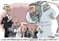TEACHING GAZA MANNERS  by Pat Bagley