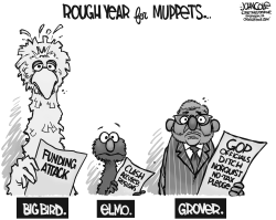 NORQUIST THE MUPPET BW by John Cole