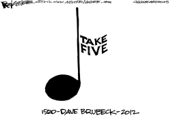 DAVE BRUBECK -RIP by Milt Priggee