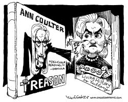 ANN COULTER AND HILLARY by Sandy Huffaker