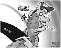 GOP AND UNIONS BW by John Cole