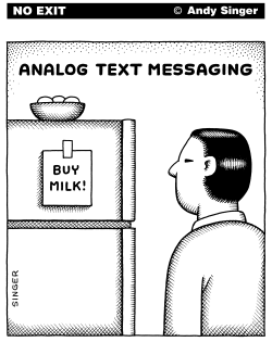 Analog Text Messaging by Andy Singer