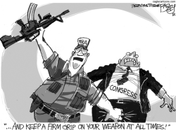 NRA GRIP ON CONGRESS by Pat Bagley