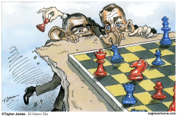 OBAMA AND BOEHNER - CLIFFHANGING CONTINUED -  by Taylor Jones