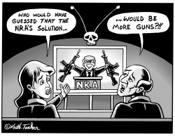 THE NRA SPEAKS  BW  by Keith Tucker
