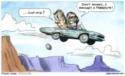 OBAMA AND BOEHNER - CLIFF DRIVING -  by Taylor Jones