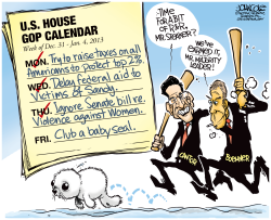 BOEHNER AND CANTOR GO CLUBBING  by John Cole
