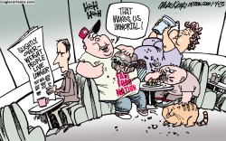 FAST FOOD NATION  by Mike Keefe