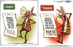 COMEDY VS TRAGEDY  by Rick McKee
