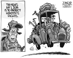 NRA AND HUNTING BW by John Cole