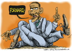 OBAMA FORWARD KNOT  by Daryl Cagle