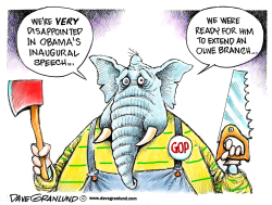 GOP AND OBAMA INAUGURAL SPEECH by Dave Granlund