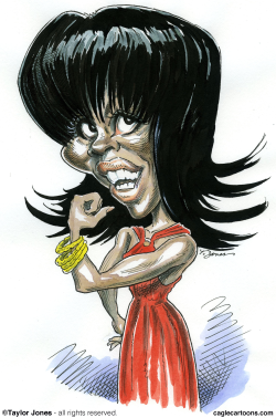 MICHELLE OBAMA BANGS -  by Taylor Jones