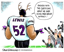 RAY LEWIS AND ANTLER EXTRACT by Dave Granlund