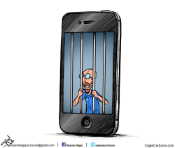 CELLPHONE PRISON by Osama Hajjaj