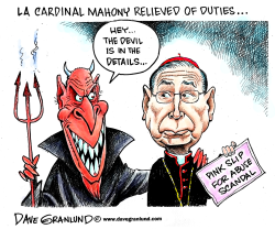 CARDINAL RELIEVED OF DUTIES by Dave Granlund
