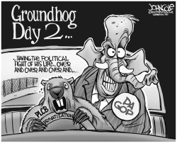 LOCAL PA  PLCB GROUNDHOG DAY BW by John Cole