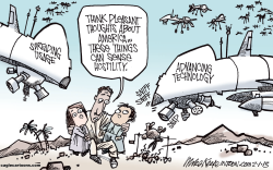 DRONE WARFARE  AMENDED by Mike Keefe