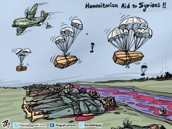 AID TO SYRIANS by Emad Hajjaj