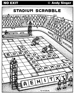 STADIUM SCRABBLE by Andy Singer