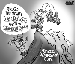 LOCAL NC - MEDICAID AND UNEMPLOYMENT CUTS BW by John Cole