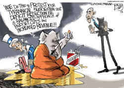 SEQUESTRATION IMMOLATION by Pat Bagley