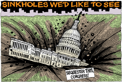 CONGRESSIONAL SINKHOLE  by Monte Wolverton