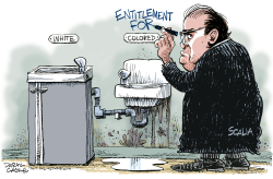 SCALIA ENTITLEMENT  by Daryl Cagle