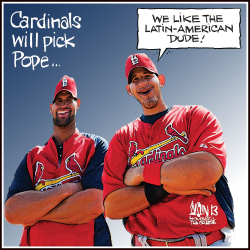 CARDINALS TO CHOOSE POPE by Terry Mosher
