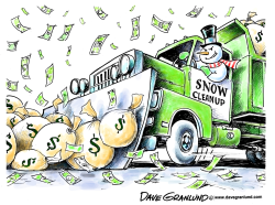 SNOW CLEANUP by Dave Granlund