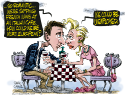 EUROPE, ROMANCE AND THE ECONOMY  by Daryl Cagle