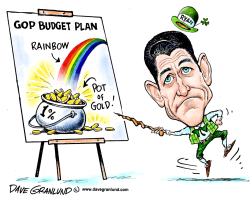 RYAN POT OF GOLD BUDGET by Dave Granlund