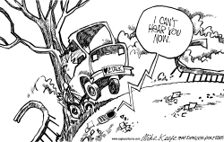 DRIVING AND CELL PHONES by Mike Keefe