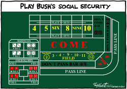 BUSHS SOCIAL SECURITY by Bob Englehart