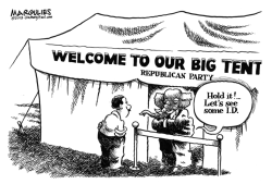 REPUBLICAN BIG TENT  by Jimmy Margulies