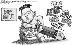BABY RATTLE by Mike Keefe