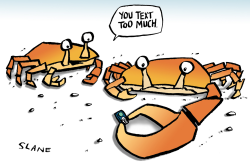 CRABS WHO TEXT TOO MUCH by Chris Slane
