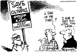 OLYMPIC WRESTLING by Milt Priggee