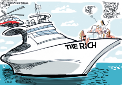 BEING RICH IS TAXING  by Pat Bagley