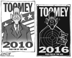 TOOMEY AND THE NRA BW by John Cole