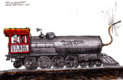 TERRORISM TRAIN by Bill Schorr