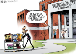 BUSH LIBRARY READING MATERIAL  by Nate Beeler