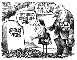 NRA LOOKS ON THE BRIGHT SIDE by John Darkow