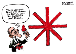 OBAMA RED LINES by Jimmy Margulies