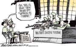 SEXUAL ASSAULT IN THE MILITARY  by Mike Keefe