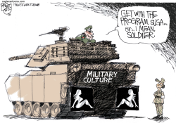 MILITARY HARASSMENT FLAP COLOR by Pat Bagley